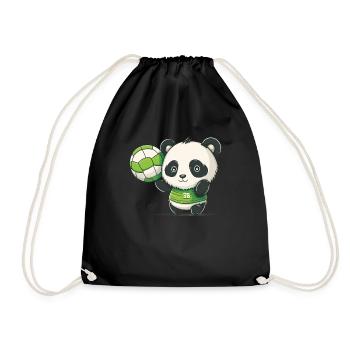 Volleyball-Baby-Panda - Turnbeutel - Schwarz - Vorne