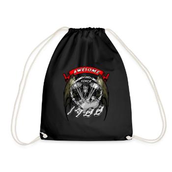 Génial depuis 1988, anniversaire du motard - Sac de sport léger - noir - Devant