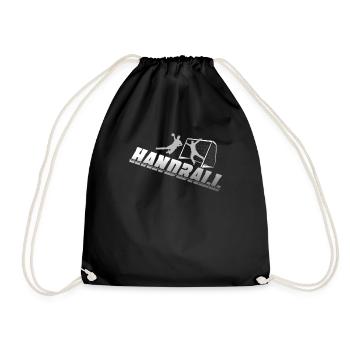Accessoires de handball motif handball - Sac de sport léger - noir - Devant