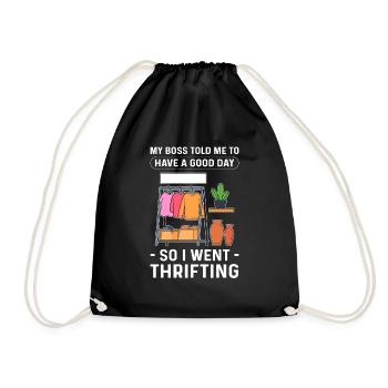 Mon patron m’a dit de passer une bonne journée - Sac de sport léger - noir - Devant