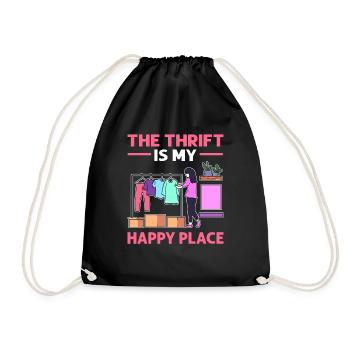 L’épargne est mon endroit heureux. - Sac de sport léger - noir - Devant