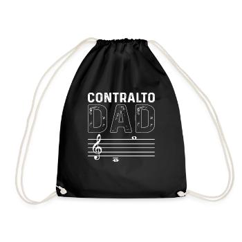 Alto -Papa. Chorale musicale Musiciens Théâtre Chanteurs d’opéra - Sac de sport léger - noir - Devant