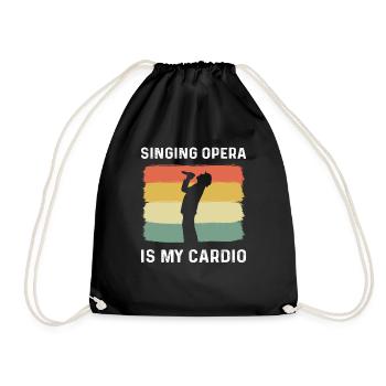 Die Gesang Oper Ist Mein Cardio. Chor Theater - Turnbeutel - Schwarz - Vorne