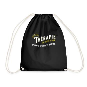 Apéro Idée Cadeau Citation Bière Alcool Apéritif - Sac de sport léger - noir - Devant