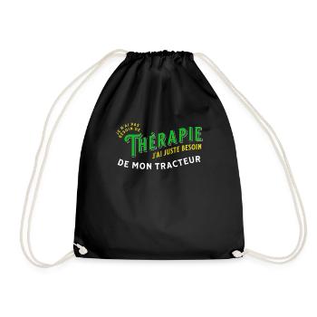 Agriculteur cadeau pour fermier tracteur humour - Sac de sport léger - noir - Devant