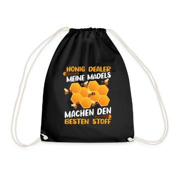 Imker Honig Dealer Meine Mädels machen Honig - Turnbeutel - Schwarz - Vorne