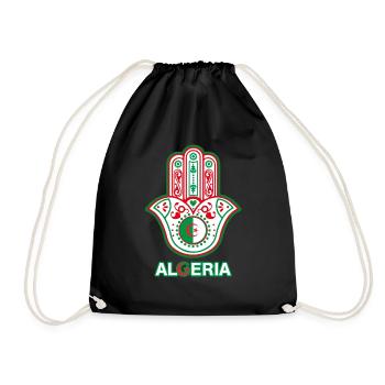 I love Algeria - Fatma's hand - Drawstring Bag - black - Front