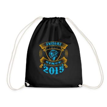 Génial depuis 2015. Ange, Angler Anniversaire - Sac de sport léger - noir - Devant