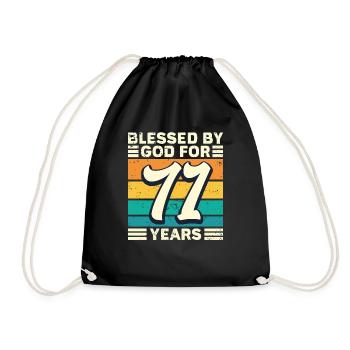 71 Birthday Gift Years Funny Saying - Drawstring Bag - black - Front