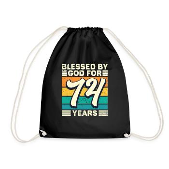 74 années de cadeaux d’anniversaire drôle de dicton - Sac de sport léger - noir - Devant