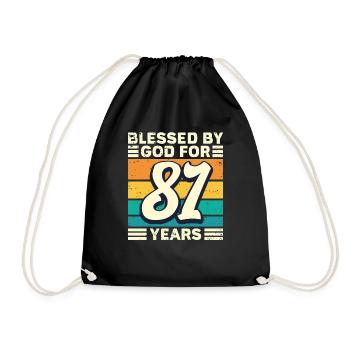 81 Geburtstag Geschenk Jahre Lustig Spruch - Turnbeutel - Schwarz - Vorne