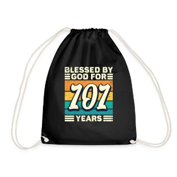 101 Geburtstag Geschenk Jahre Lustig Spruch - Turnbeutel - Schwarz - Vorne