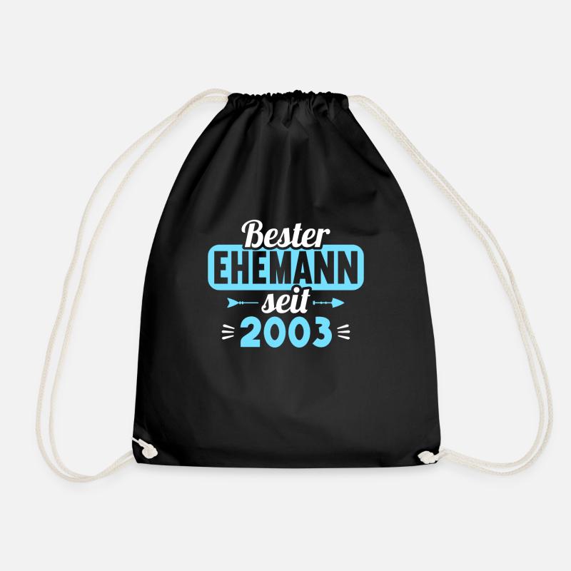 20. Hochzeitstag Bester Ehemann seit 2003 - Turnbeutel - Schwarz