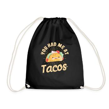 Taco They Had Me at Tacos Cinco De Mayo - Drawstring Bag - black - Front