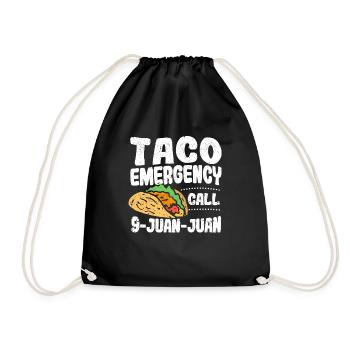 Taco Emergency Call 9 Juan Juan Funny Cinco de Mayo Fiesta - Drawstring Bag - black - Front