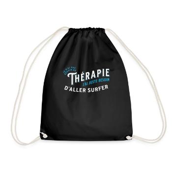 Surf Idée Cadeau Pour Surfeur Citation Humour - Sac de sport léger - noir - Devant