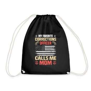My favorite corrections Officer Prison - Drawstring Bag - black - Front