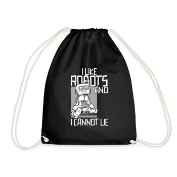 Robotik Ai Roboter Fun - Turnbeutel - Schwarz - Vorne