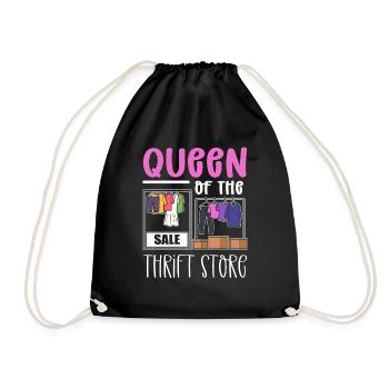 Reine de la friperie. Thrifter - Sac de sport léger - noir - Devant