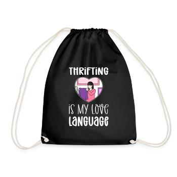 Economique est mon langage d’amour. Économique - Sac de sport léger - noir - Devant