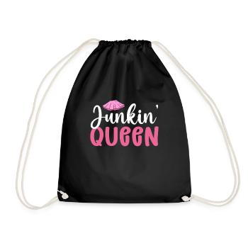 Junkin queen. Thrift business - Drawstring Bag - black - Front