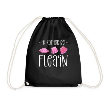 Je préfère être une puce. Activité d’épargne - Sac de sport léger - noir - Devant