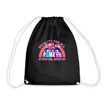 Journée internationale de la femme : l’équacité pour toutes les femmes - Sac de sport léger - noir - Devant