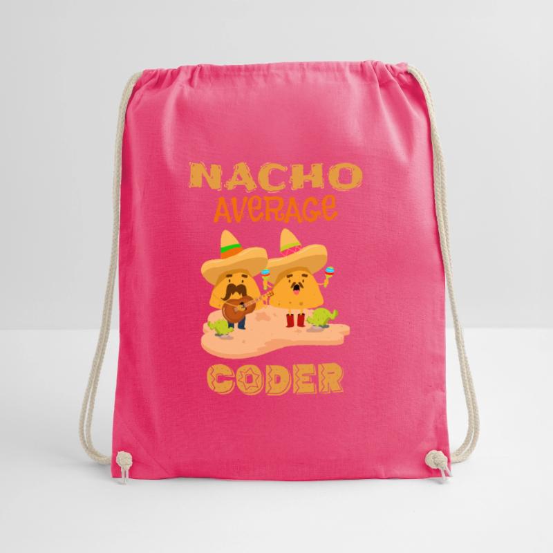 Nacho Average Coder Funny Coding Humor Joke Saying Drawstring Bag