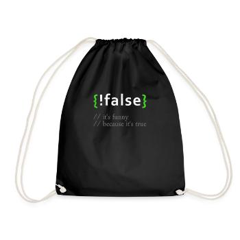 ! Faux drôle Programmeur de codage Développeur informatique - Sac de sport léger - noir - Devant