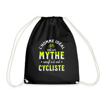 Cycliste, idée cadeau pour passionné vélo Cyclisme - Sac de sport léger - noir - Devant