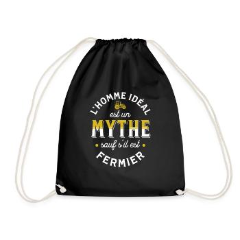 Agriculteur cadeau pour fermier tracteur humour - Sac de sport léger - noir - Devant