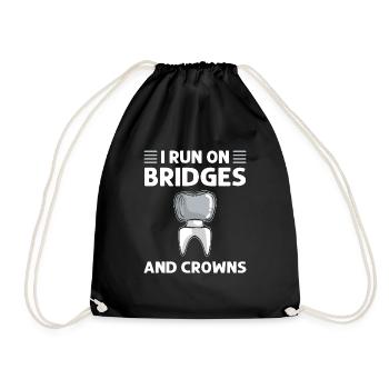 Je cours avec des ponts - Sac de sport léger - noir - Devant