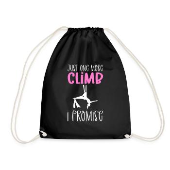 Only one more climb, promised. - Drawstring Bag - black - Front