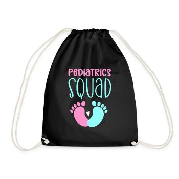 Cadres pédiatriques. Infirmière pédiatrique - Sac de sport léger - noir - Devant