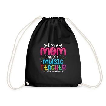 Je suis une maman et un professeur de musique Rien ne me fait peur Sc - Sac de sport léger - noir - Devant