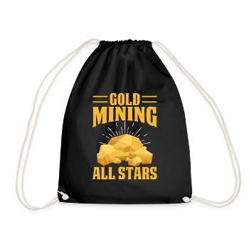 Gold Mining - Drawstring Bag - black - Front
