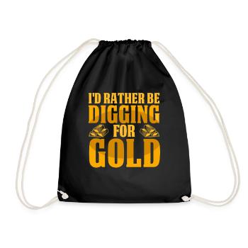 Je préfère creuser pour trouver de l’or - Sac de sport léger - noir - Devant