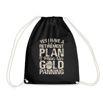 Yes i have a retirement plan i plan on gold - Drawstring Bag - black - Front