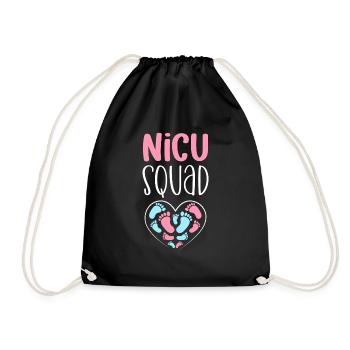 NICU squad. Pediatrician - Drawstring Bag - black - Front