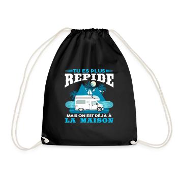 Camping-Car Cadeau - Sac de sport léger - noir - Devant