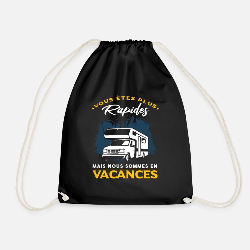 Camping-Car Slogan - Sac de sport léger - noir