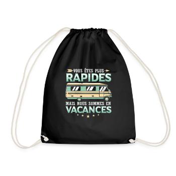 Camper Campeur Slogan - Sac de sport léger - noir - Devant