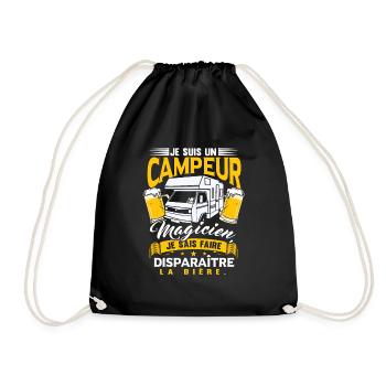 Je Suis Un Campeur Magicien - Sac de sport léger - noir - Devant