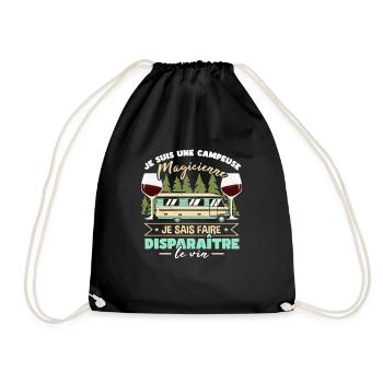 Camper Campeuse Camping-Car - Sac de sport léger - noir - Devant