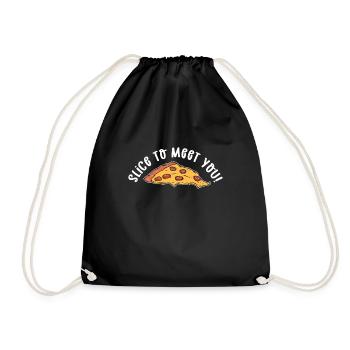 Tranche pour vous rencontrer! Boulanger de pizza amateur - Sac de sport léger - noir - Devant