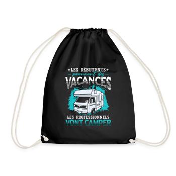 Les Professionnels Vont Camper - Sac de sport léger - noir - Devant