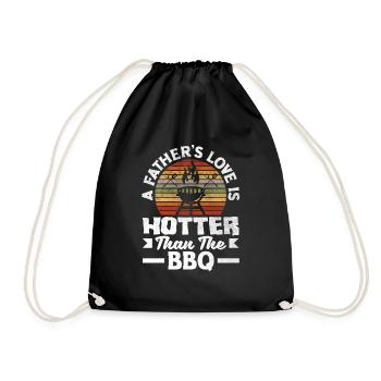L’amour d’un père est plus chaud que le barbecue La fête des pères - Sac de sport léger - noir - Devant