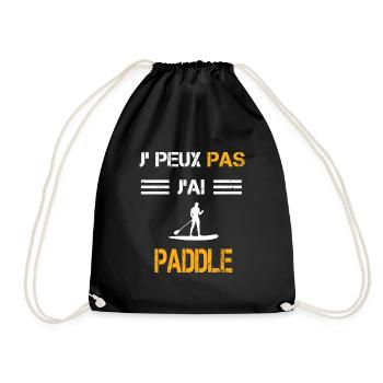 Je peux pas j'ai paddle cadeau paddleur - Sac de sport léger - noir - Devant