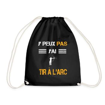 Je peux pas j'ai tir à l'arc cadeau archer - Sac de sport léger - noir - Devant
