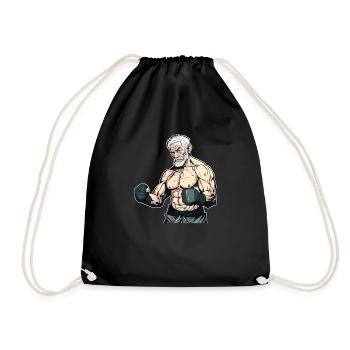 MMA Bärtige alte Männer - Cage Fighter Free - Turnbeutel - Schwarz - Vorne
